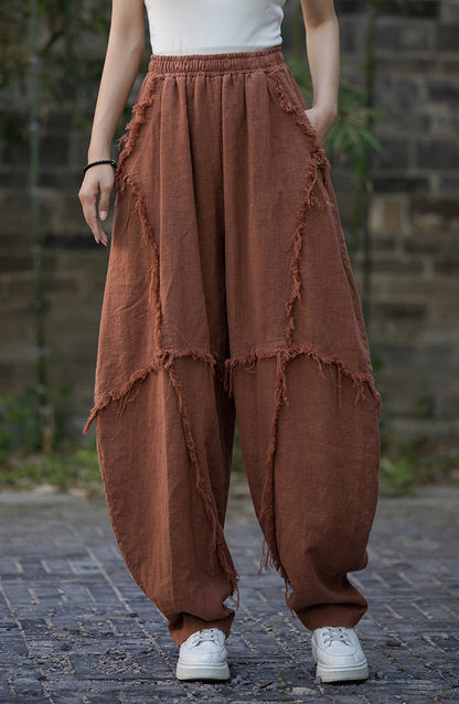 Pantalones de patchwork bohemios