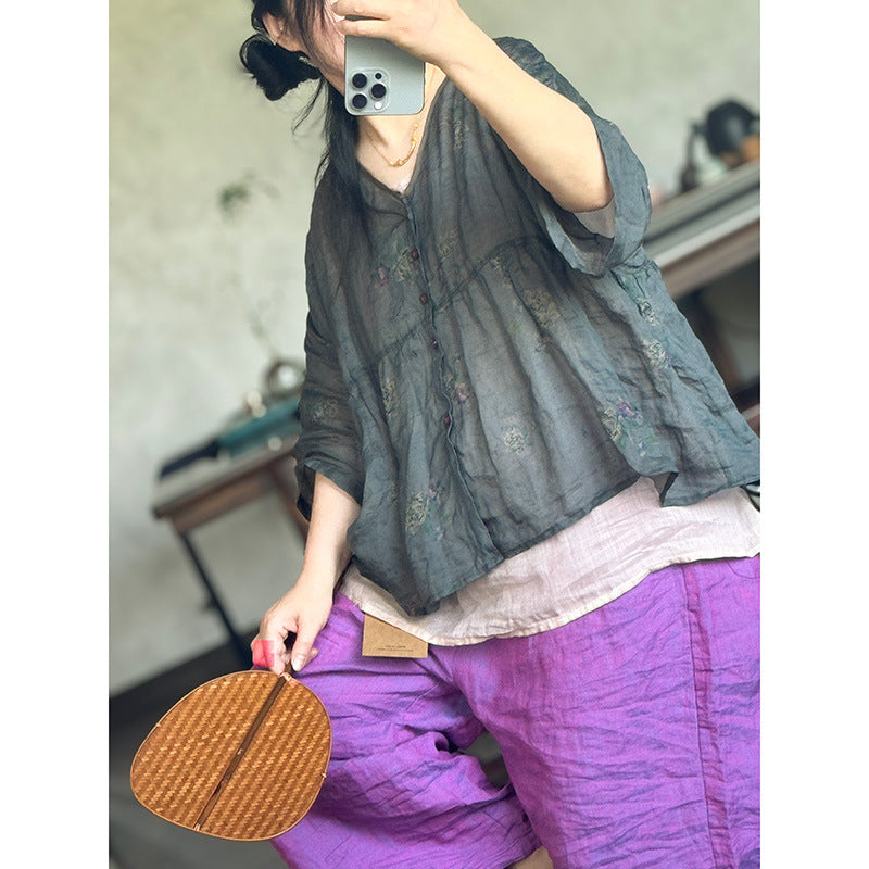 Blusa de ramio Vintage Breeze