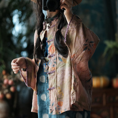 Chaqueta de Ramio Jardín Rubor