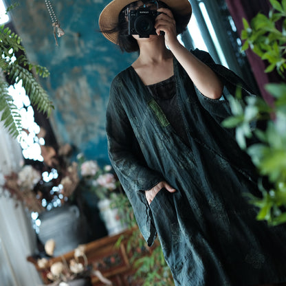 Shadow Bloom Ramie Kimono