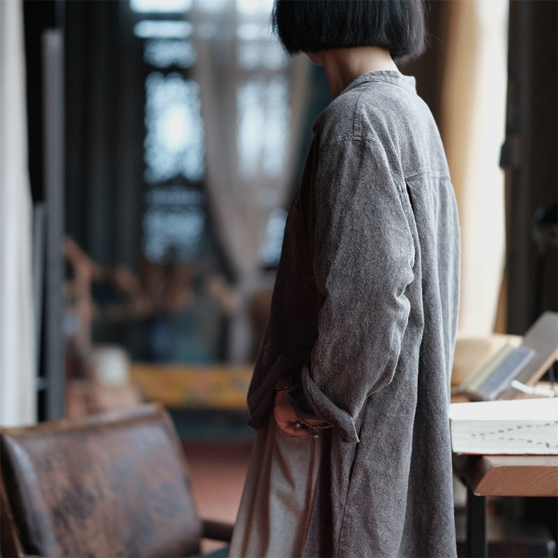 Abrigo de lino y algodón Vintage Grace