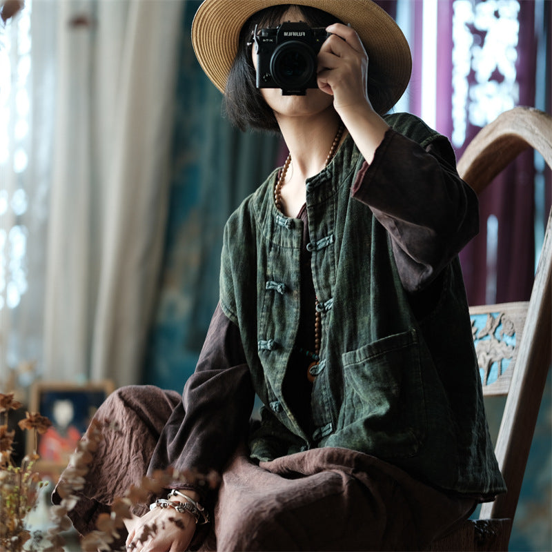 Chaleco floral vintage