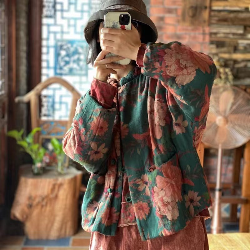 Chaqueta de lino Vintage Bloom