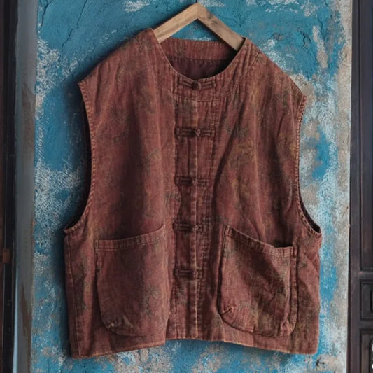 Chaleco floral vintage