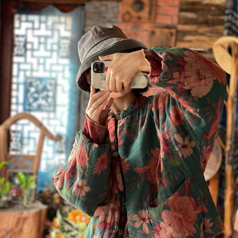 Chaqueta de lino Vintage Bloom