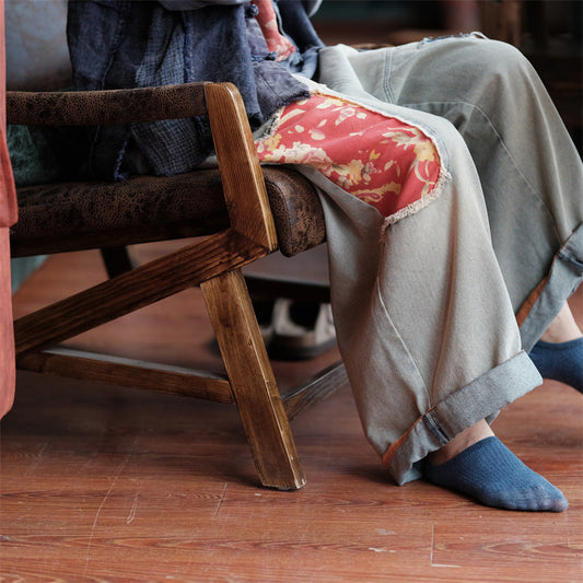 Pantalones vaqueros de patchwork Vintage Bloom
