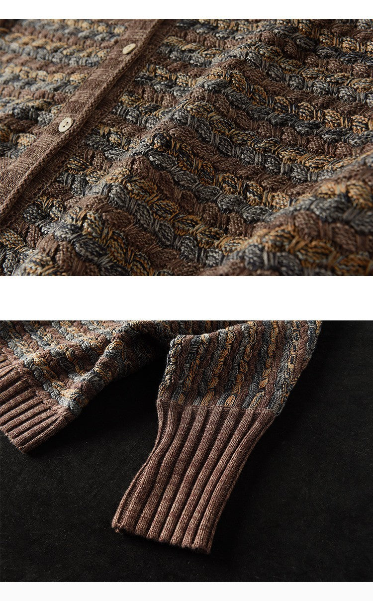 Cárdigan de punto a rayas vintage