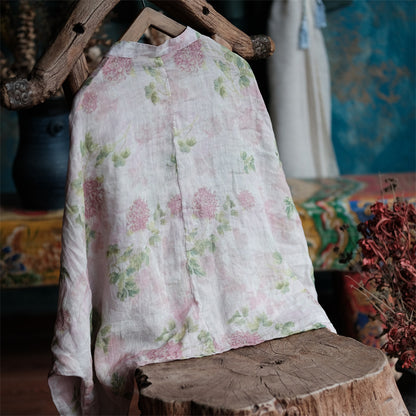 Blusa vintage floral con viento