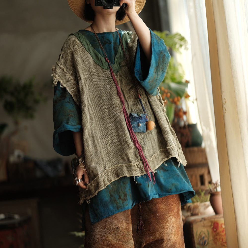 Artisan Linen Layered Top