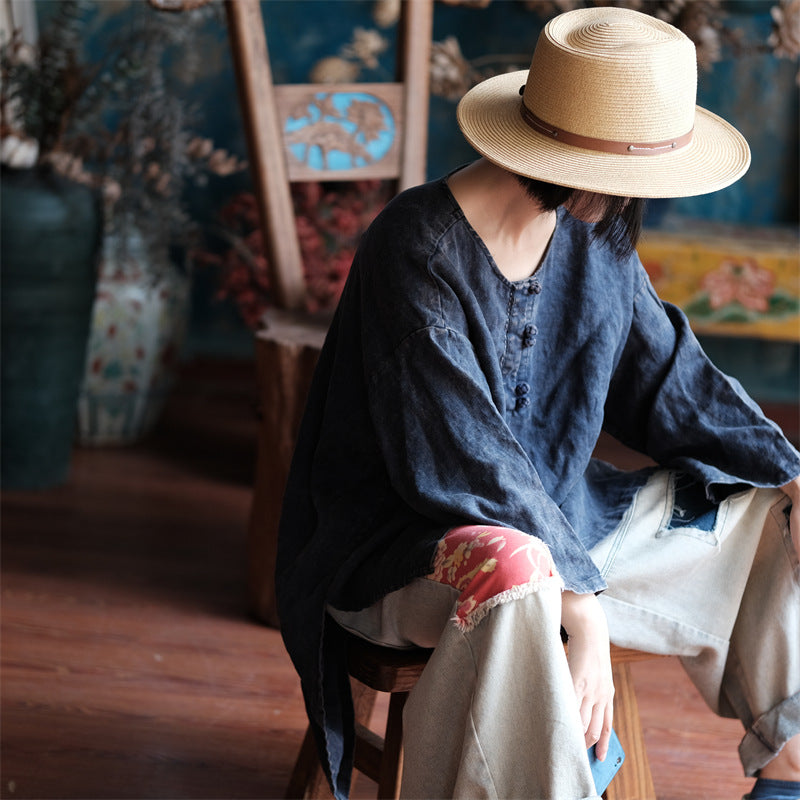 Women's Oversized Vintage Breeze Linen Shirt – Lightweight and Breathable