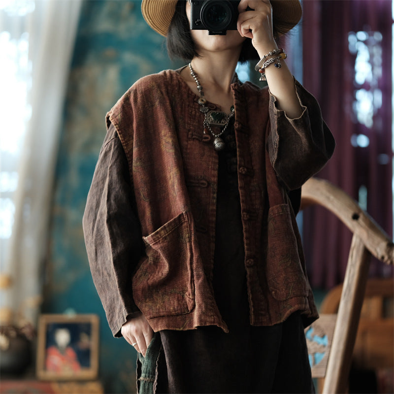 Chaleco floral vintage