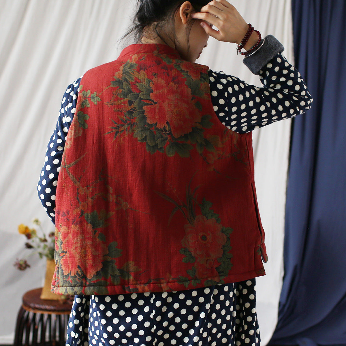 Chaleco vintage escarlata