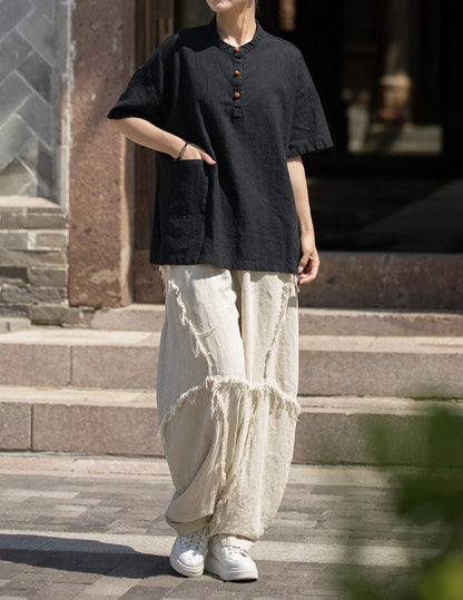 Pantalones de patchwork bohemios