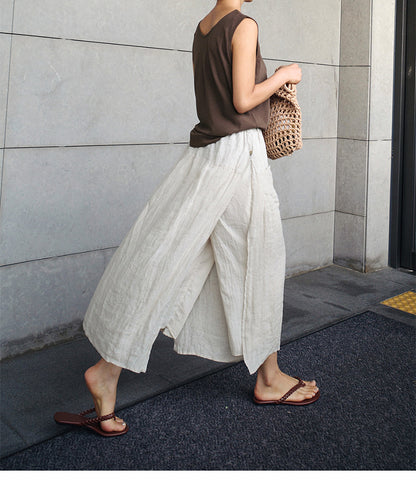 Falda-pantalón de lino de Kioto