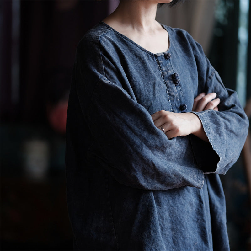 Women's Oversized Vintage Breeze Linen Shirt – Lightweight and Breathable
