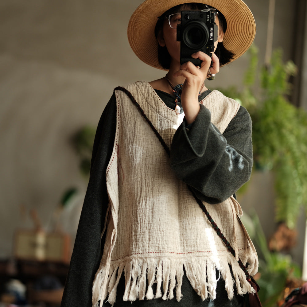 Blusa de lino Boho Breeze