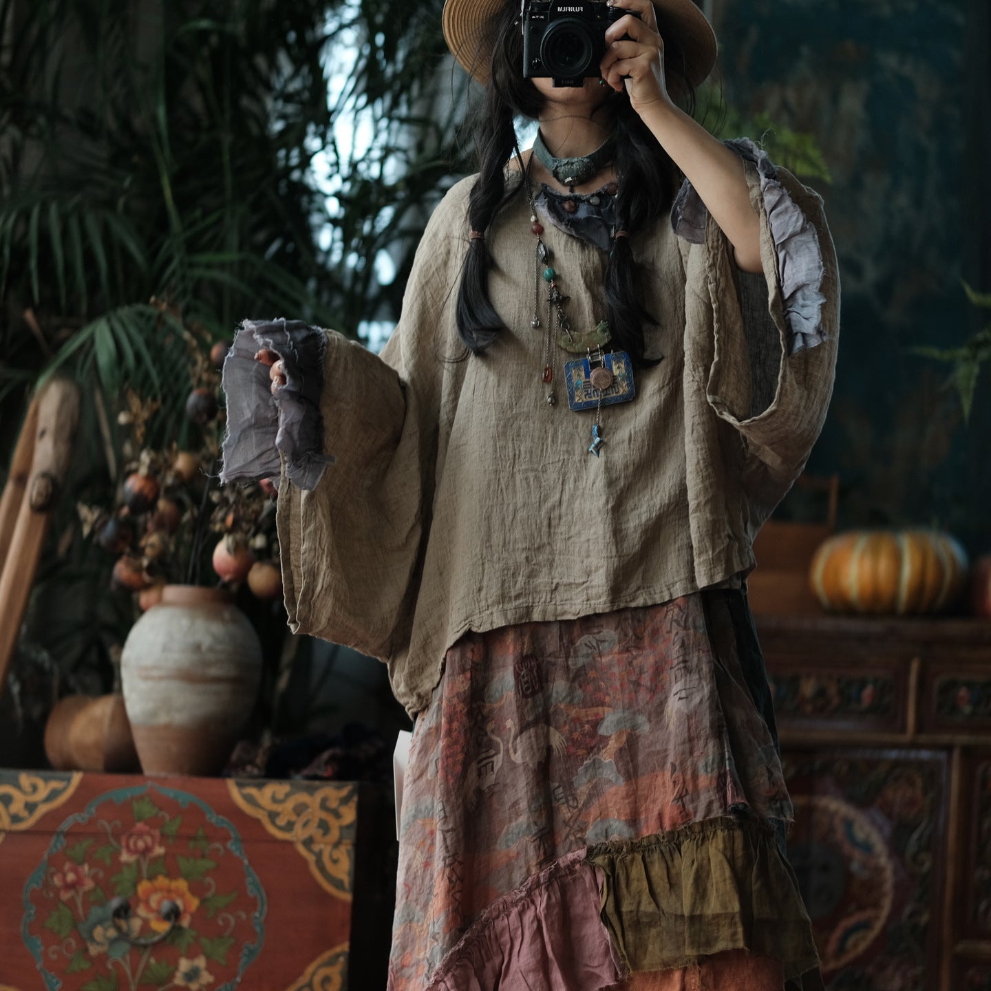Heritage Linen Patchwork Blouse