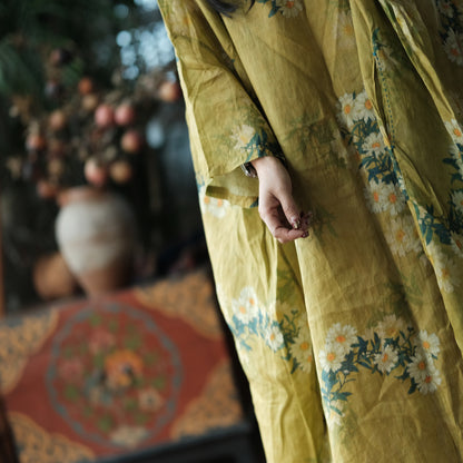 Wild Daisy Ramie Midi Dress