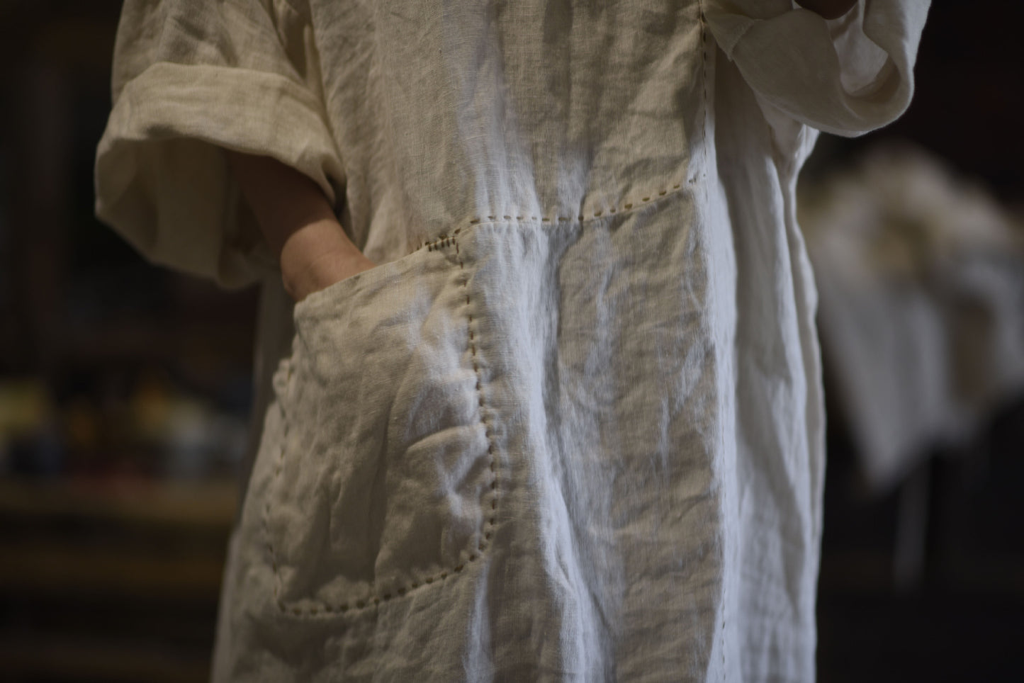 Túnica extragrande de rami lavado