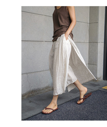 Falda-pantalón de lino de Kioto