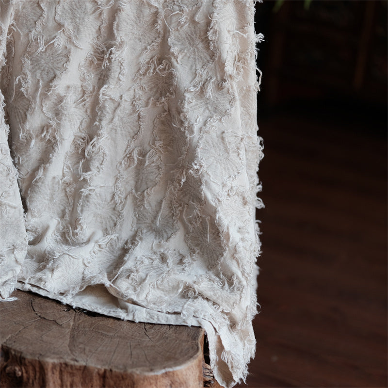 Blusa de patchwork color crudo