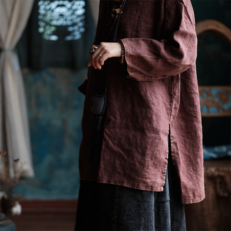 Women's Oversized Vintage Breeze Linen Shirt – Lightweight and Breathable