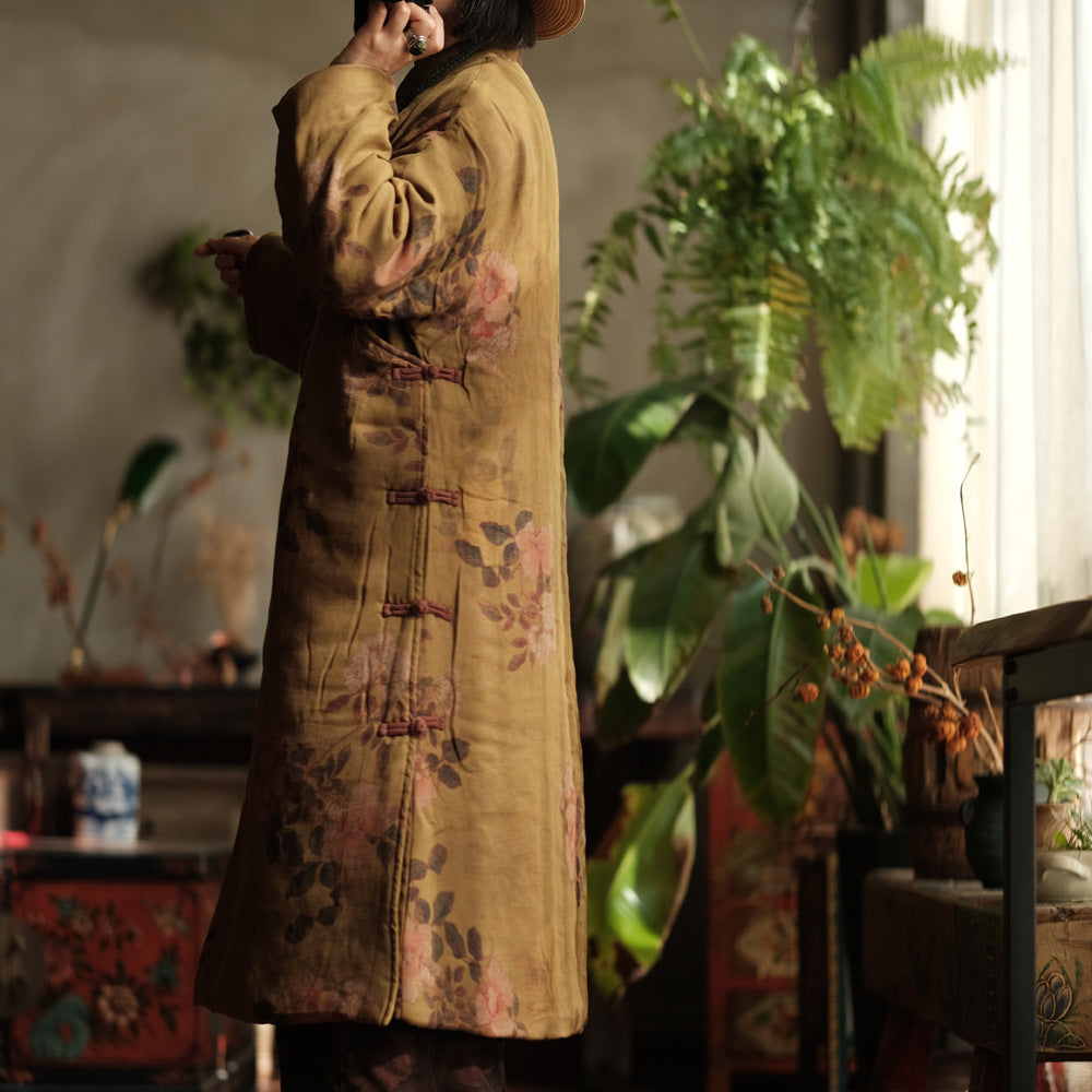 Vestido-túnica Vintage Bloom con detalle de botones