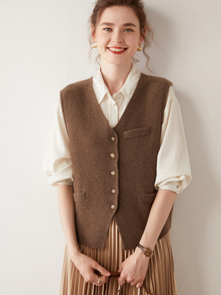 Chaleco de cachemira noble