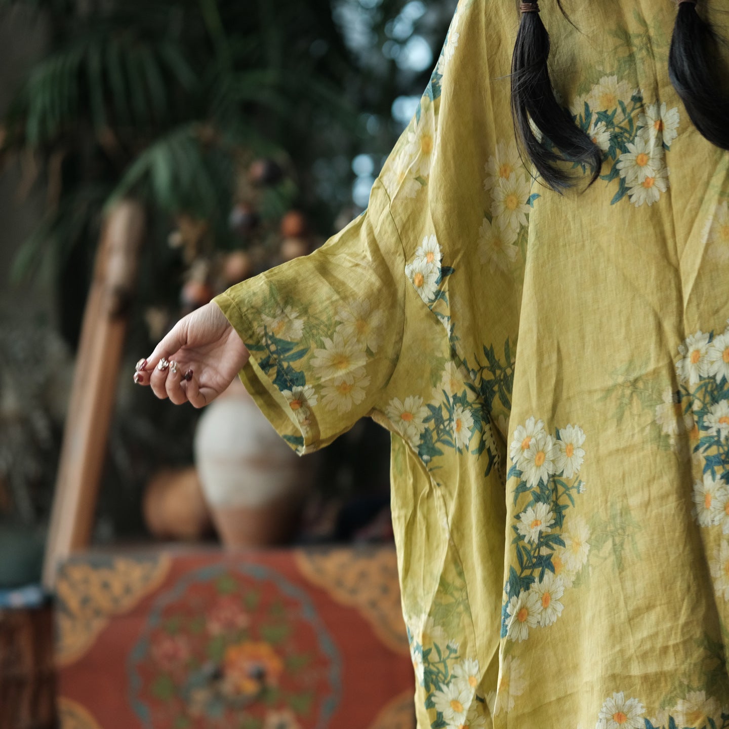 Wild Daisy Ramie Midi Dress