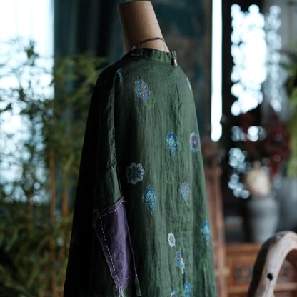 Willow Vintage Green Ramie Dress