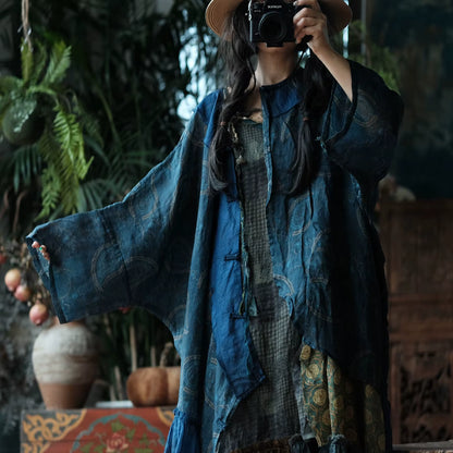 Vintage Ink Garden Linen Dress