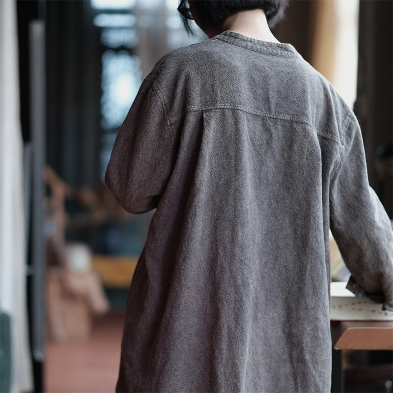 Abrigo de lino y algodón Vintage Grace