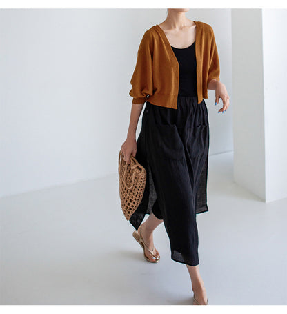 Falda-pantalón de lino de Kioto