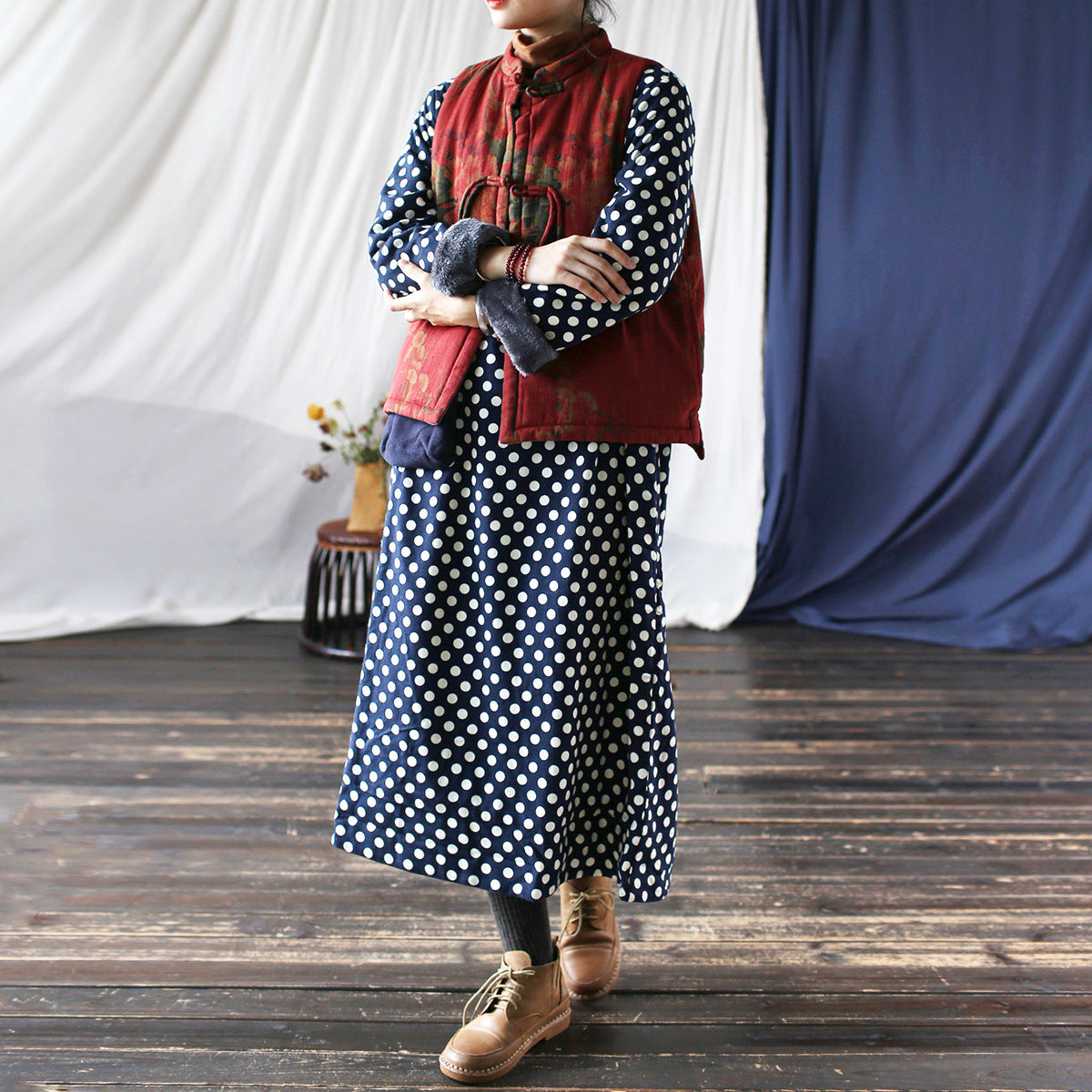 Chaleco vintage escarlata