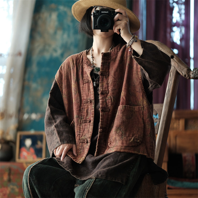 Chaleco floral vintage