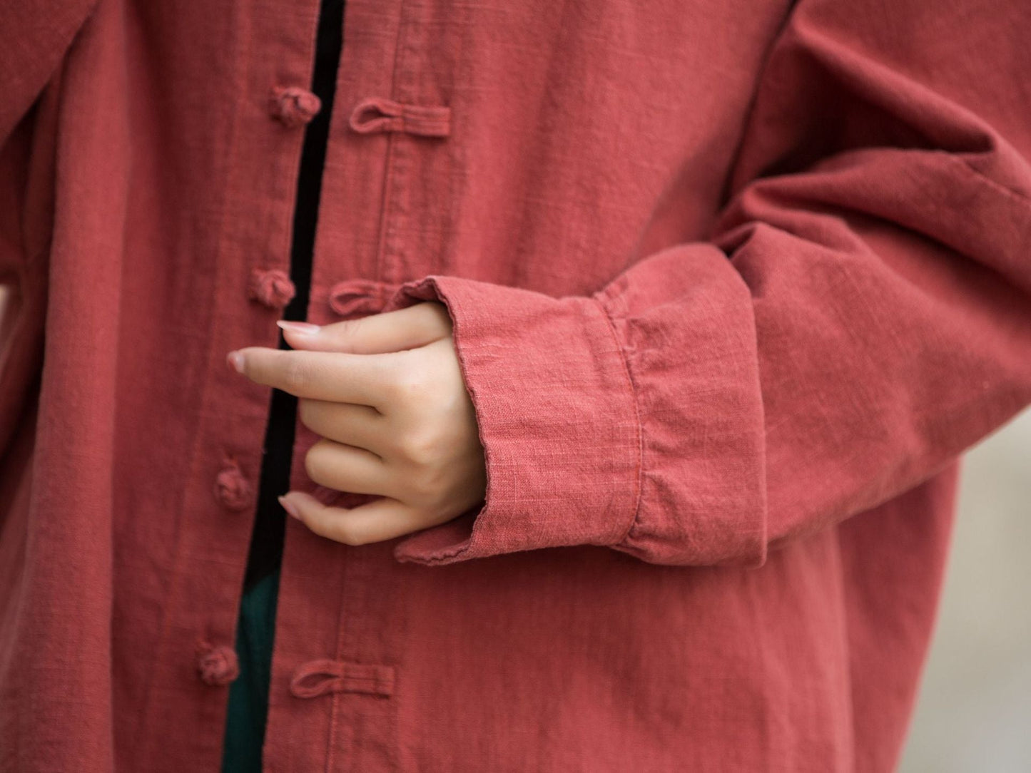 Chaqueta de lino de gran tamaño Nature