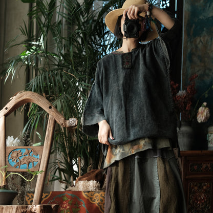 Blusa de Lino Medianoche