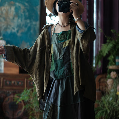 Olive Drift Cotton Shirt