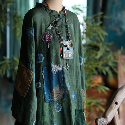 Willow Vintage Green Ramie Dress