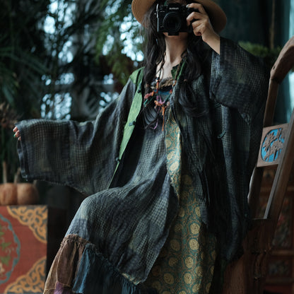 Vestido de ramio Forest Patchwork
