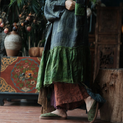 Vestido de ramio Forest Patchwork