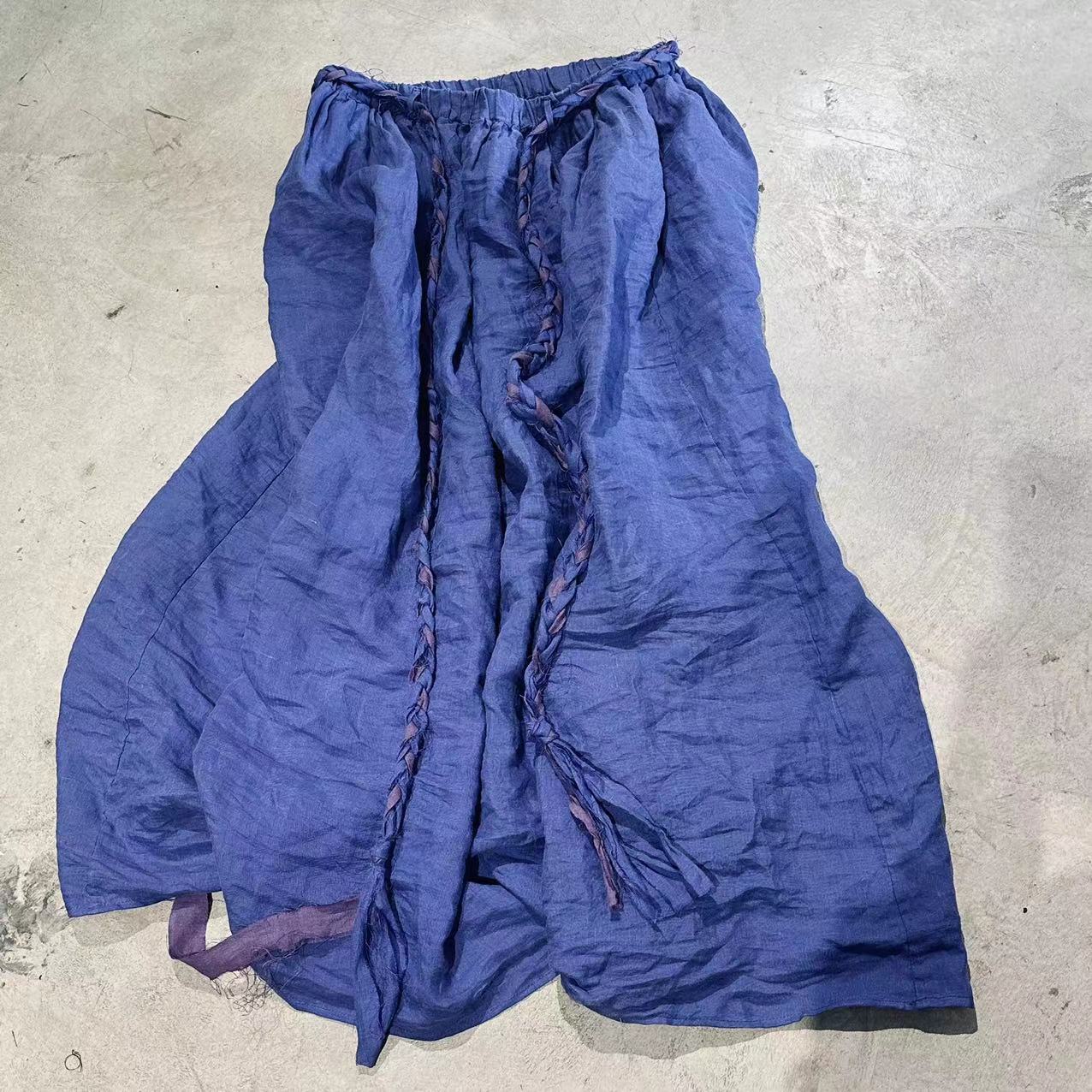 Falda larga de gasa retro