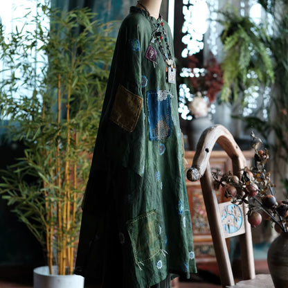 Willow Vintage Green Ramie Dress