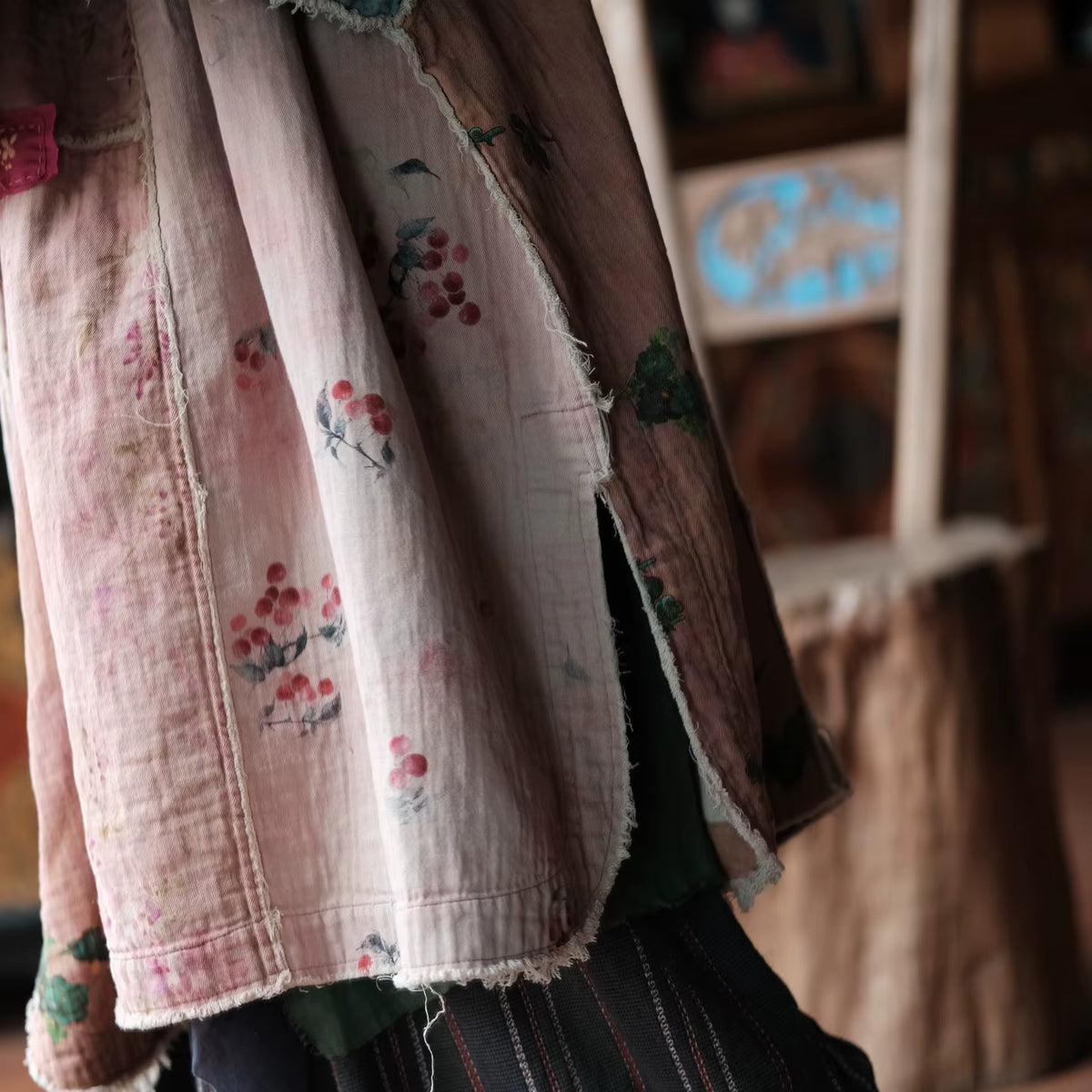 Sakura Vintage Patchwork Cotton Tunic Dress