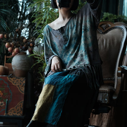 Indigo Nomad Plant-Dyed Cotton Blouse