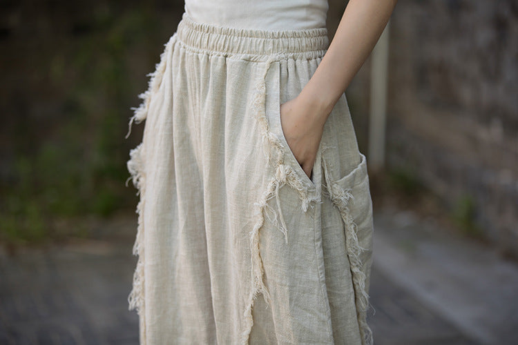 Pantalones de patchwork bohemios