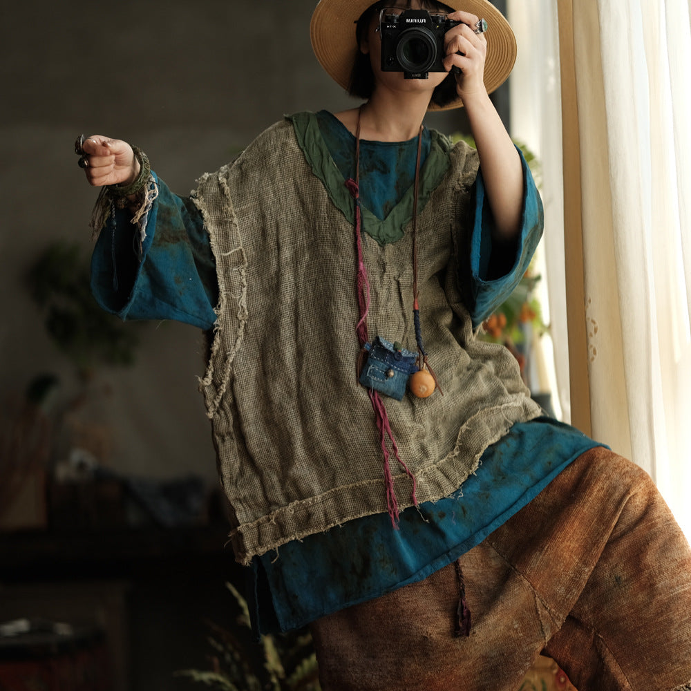 Artisan Linen Layered Top