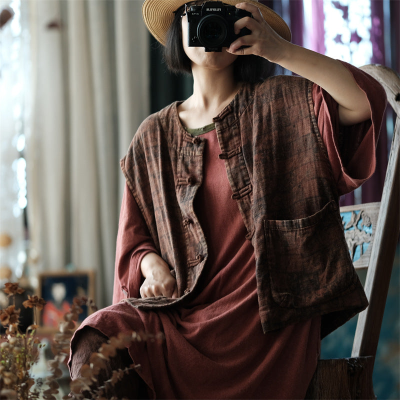 Chaleco floral vintage