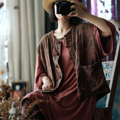 Chaleco floral vintage