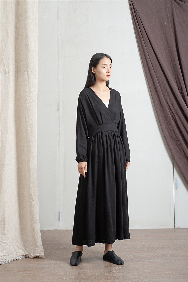 Vestido midi de lino zen